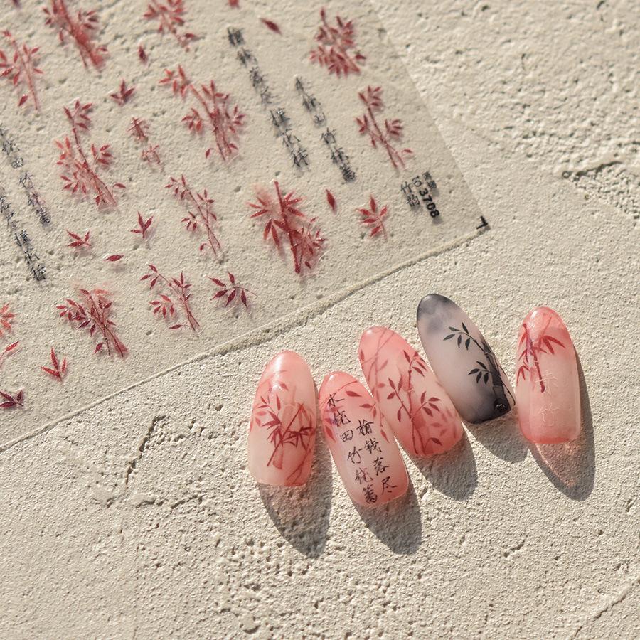 Тонкие прочные бамбуковые наклейки для ногтей в китайском стиле. Изготовление своими — фото 3