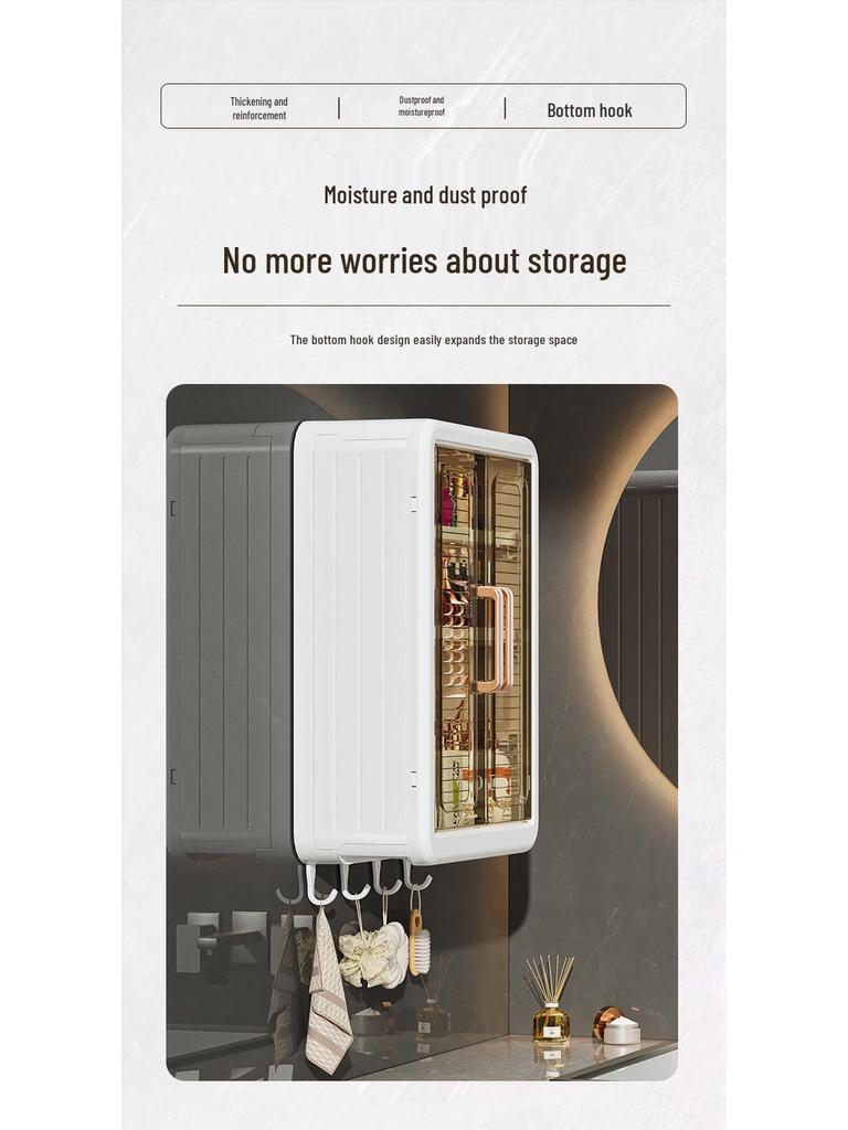 Magnetic Wall-Mounted Dustproof Storage Cabinet for Bathroom