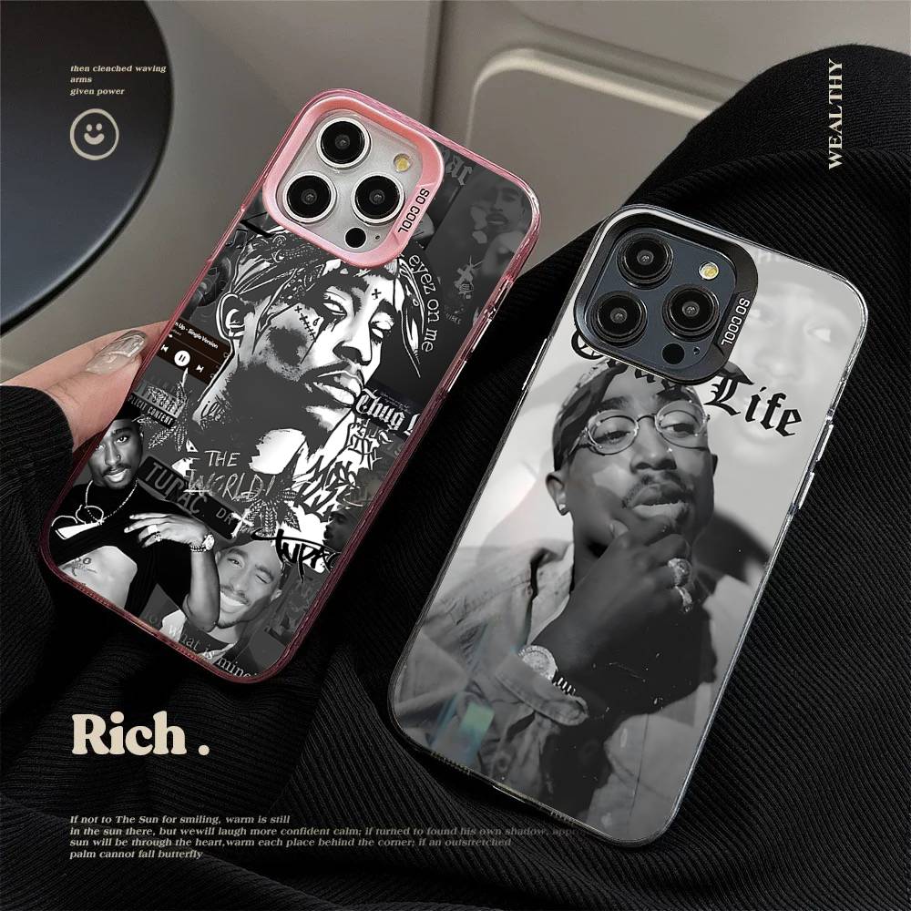 2Pac Hip Hop Singer Phone Cases For IPhone 17 16 15 14 13 12 11 Plus Pro Max Pro Color Matte Cover