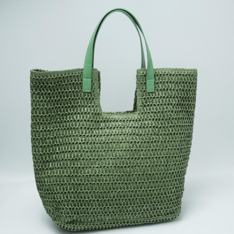 

Новая плетеная сумка через плечо, многоцветная, женская простая сумка ручной работы, большая вместимость, для морского отдыха, пляжная сумка-тоут magnetic buckle армия зеленый
