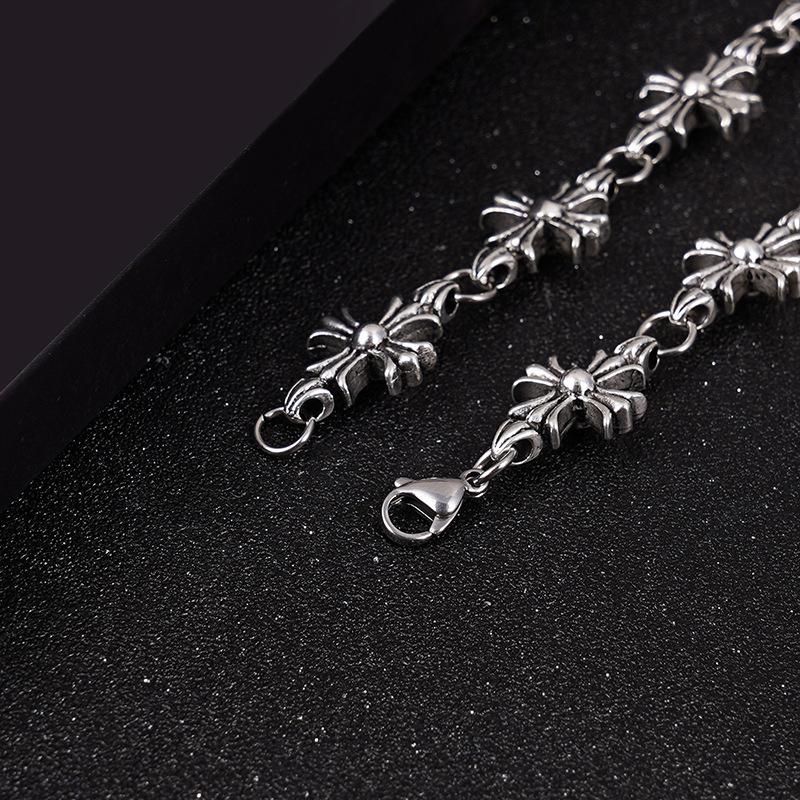 Punkový styl nový křížový náramek retro vintage umělecký náramek high-endový a niche ručně vyráběný náramek