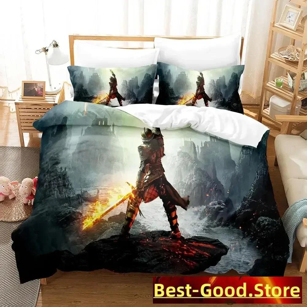 Dragon Age Dreadwolf Bedding Set Printed Duvet Cover Pillowcase Single Double Queen Super King Size Sets