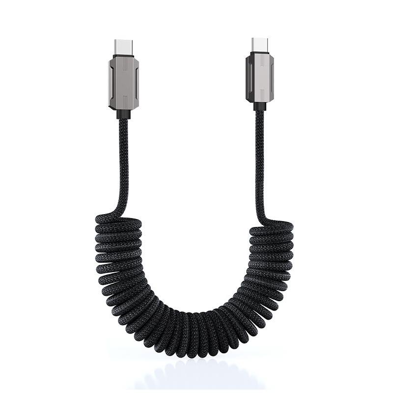 Magnetic Telescopic 240W Dual Type-C Fast Charging Cable for Huawei & Apple Devices