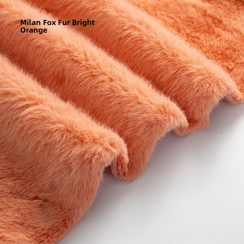 High-End Rabbit Fur Fabric Artificial Mink Fur Clothing Counter Large Coat Closet Simulation Leather Fabric DIY Handcraft