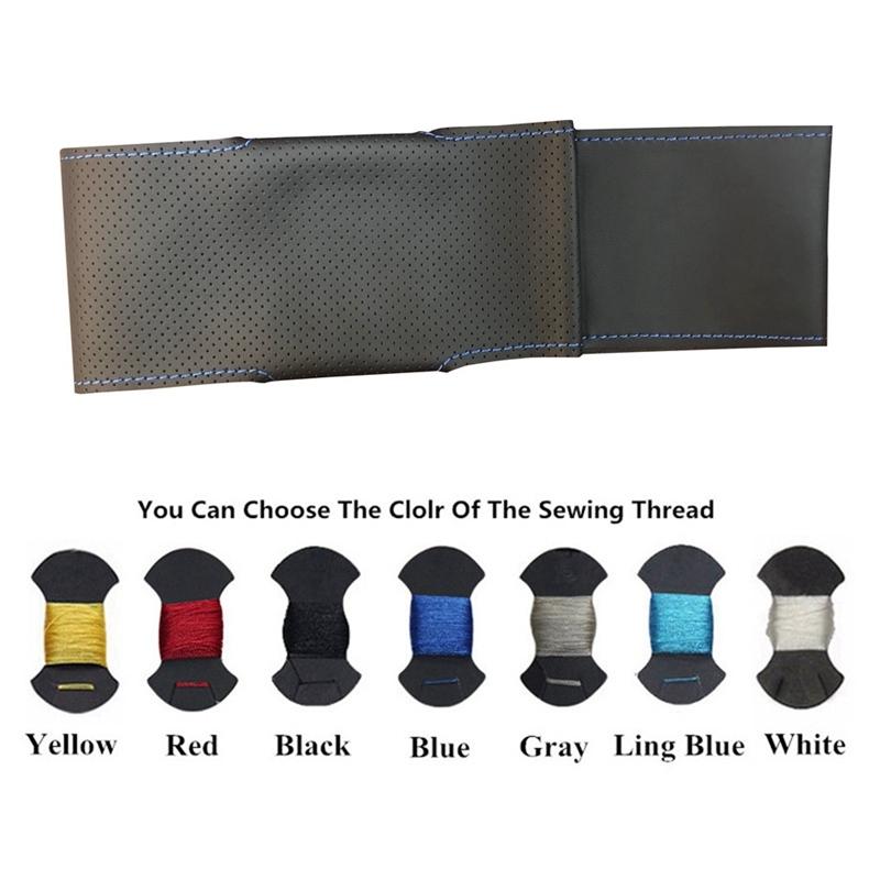 For Buick Sail Opel Astra G H 1998-2007 For Opel Zafira A 1999-2005 Car Steering Wheel Cover Trim Perforated Leather Accessories