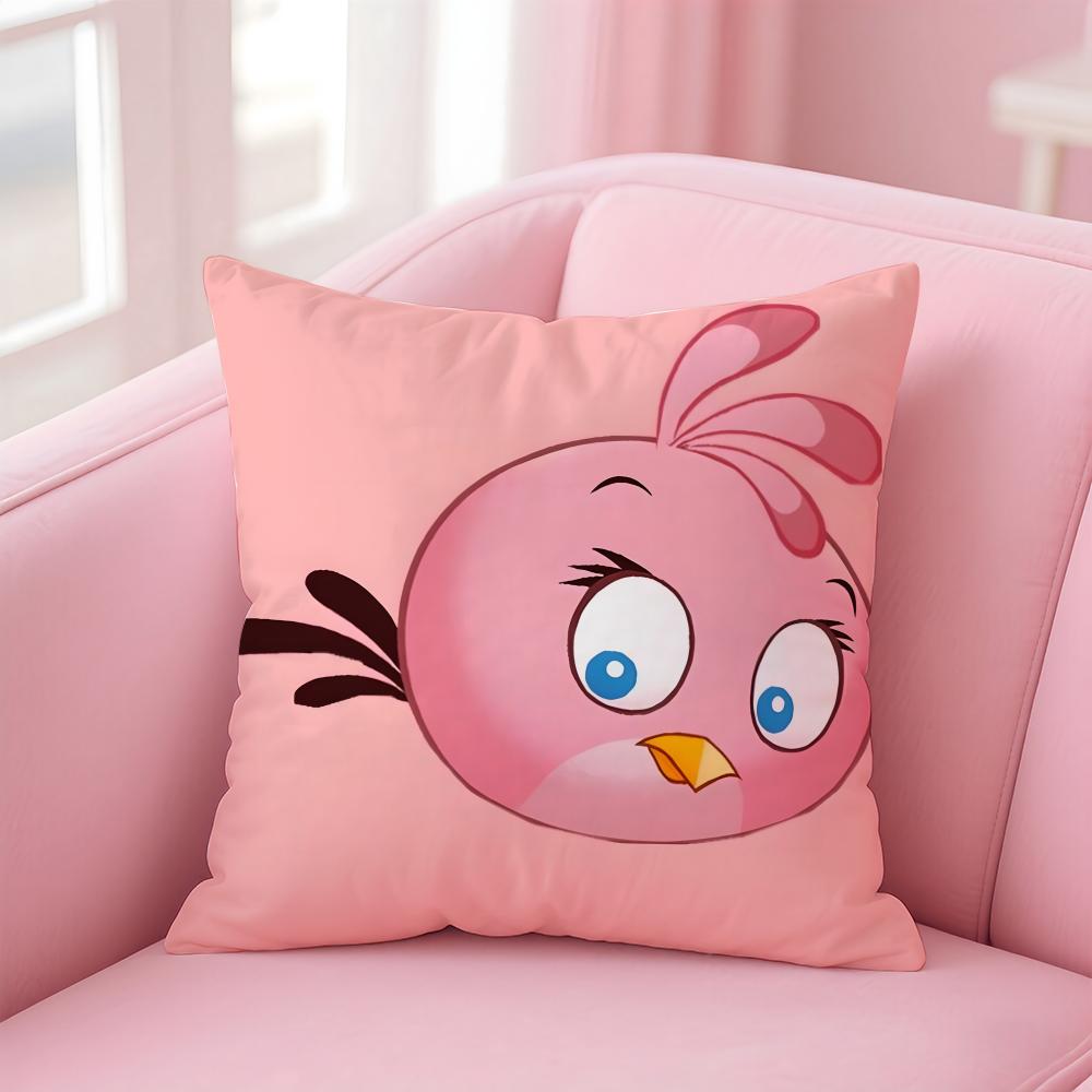 Game A-Angry BirdsS Cushion Cover Comfortable Reversible Pillow Cover Ideal for Car Sofa Bedroom & Beyond