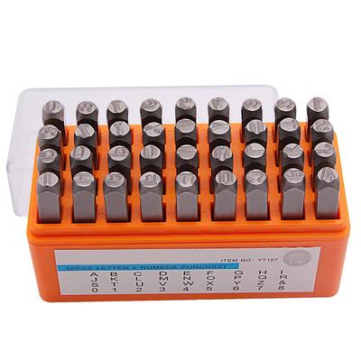 36 Piece Chrome Vanadium Steel Metal Stamping Kit for Personalizing Jewelry and Crafts with Letters and Numbers