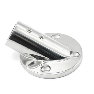 316 Stainless Steel 30 Degree Boat Deck Handrail Rail Fitting Round Base for 1"Tube Boat Parts  Accessories