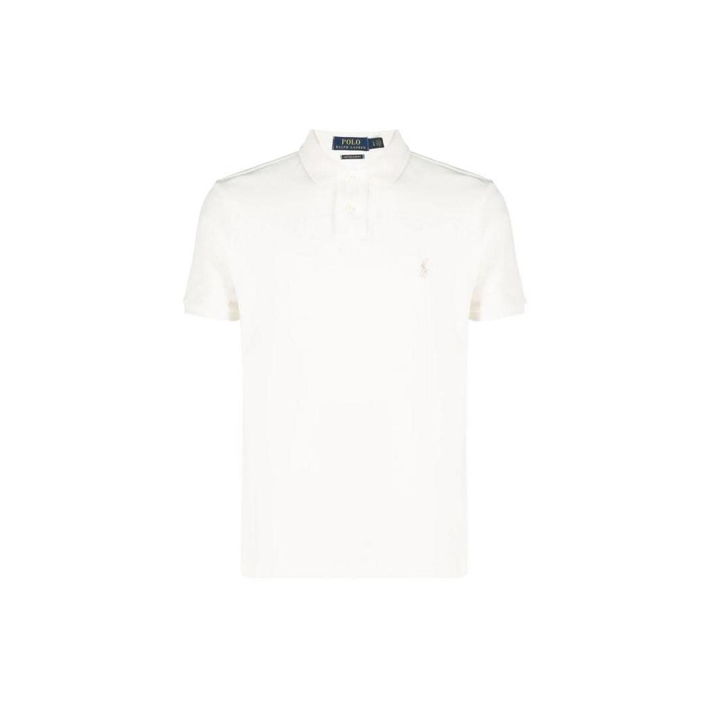 Polo Ralph Lauren Logo Pattern Short Sleeve Polo Shirt Men Tops Off-White 710680784-212