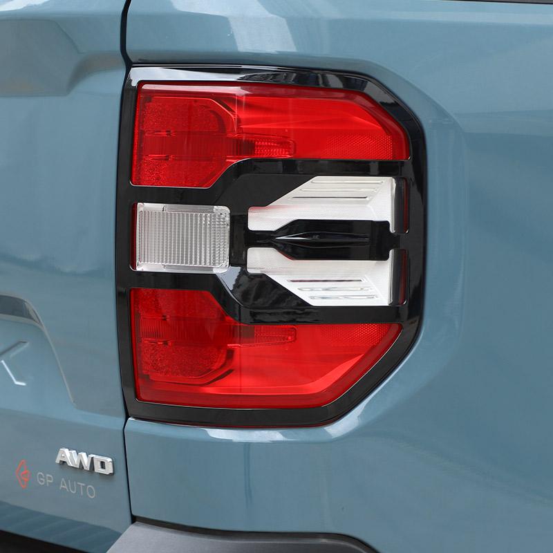 Car Rear Tail Light Decorative Frame Cover ABS Matte Black/Glossy Black/Silver For Ford Maverick 2026 2026 2026 Car Accessories