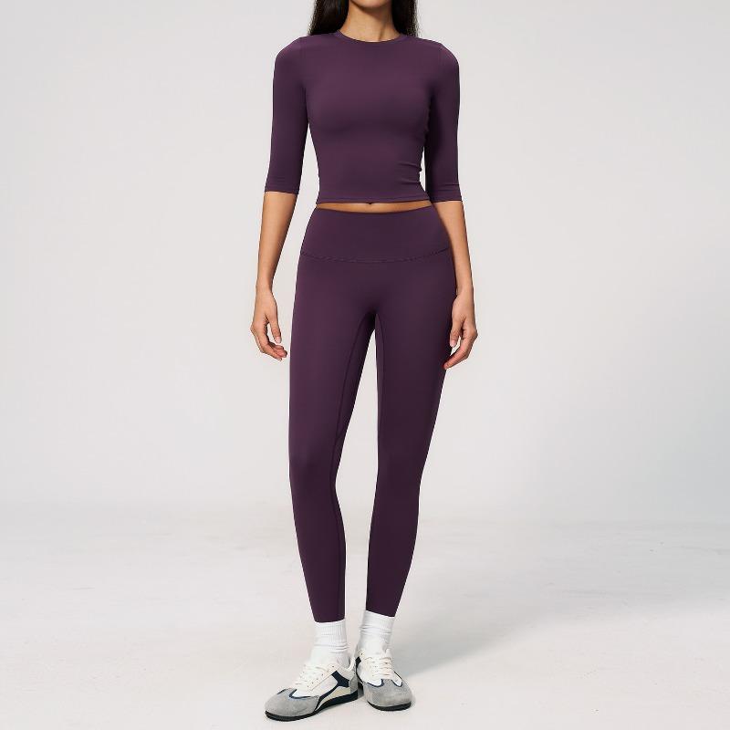 Ze Innovation brushed yoga outfit set for women, high-intensity outdoor fitness tight sports quick-dry set for women