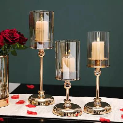 European Luxury candlestick+candle,Romantic Candlelight Dinner Prop,home Room Decor,modern Wedding Decoration Art Ornaments Gift