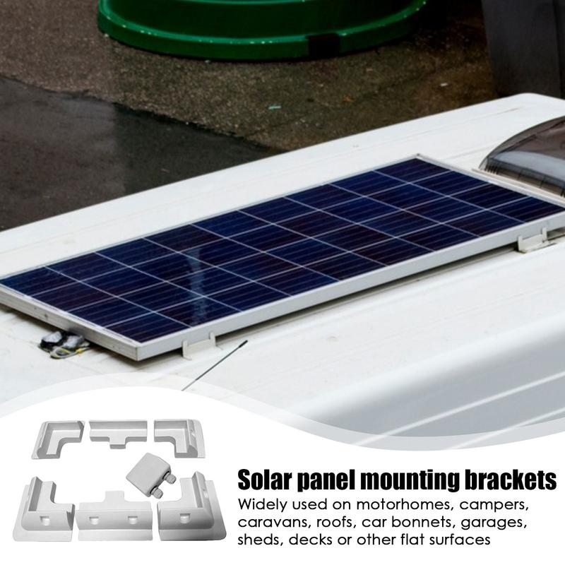 Solar Panel Mount Solar Mounting Kit No Punching Corner Bracket Kit Solar Mounting Kit UV-Resistant For Trailers Sheds RV Boats