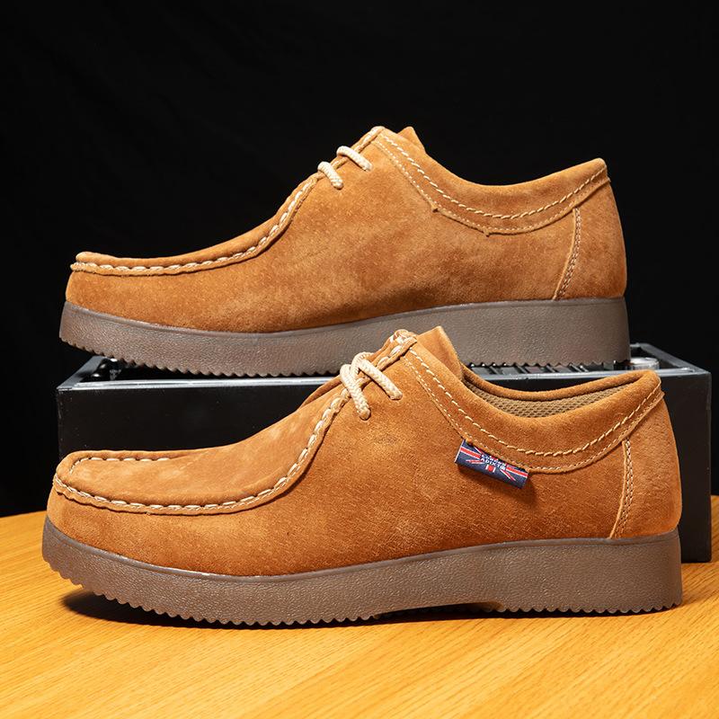 

Мужская обувь новая универсальная мужская матовая кожа кожа мягкая подошва деловая повседневная маленькие кожаные туфли спортивная обувь 45 жёлтый