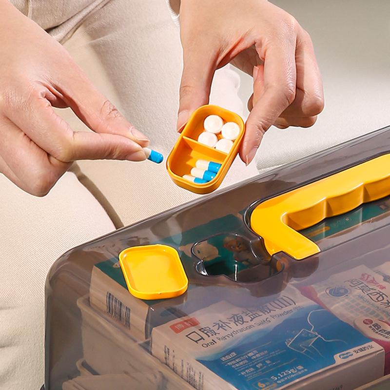 Family-Size Large Capacity First Aid and Medicine Storage Box