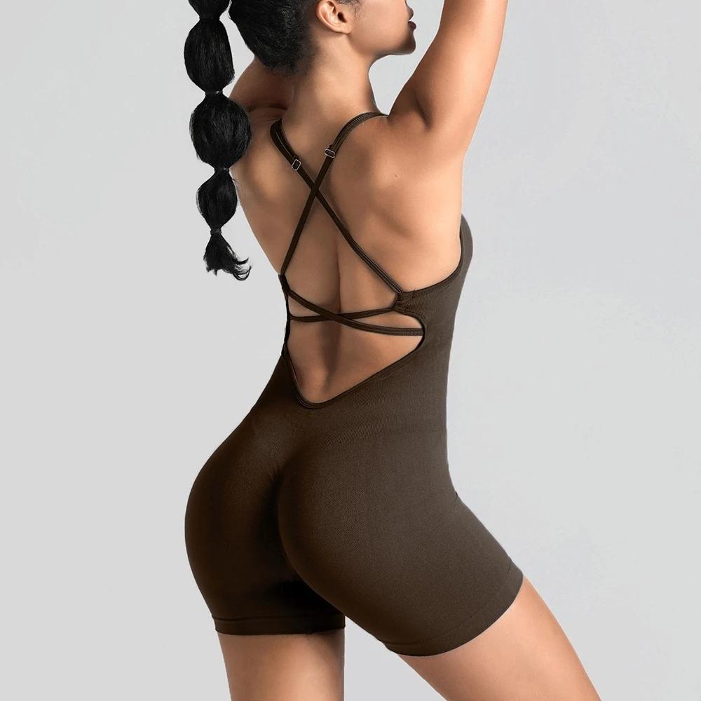 Women Yoga Jumpsuit Bodysuit Muay Thai Boxing Pilates Exercise Training Fitness Workout Sportwear Set Gym Quick Dry