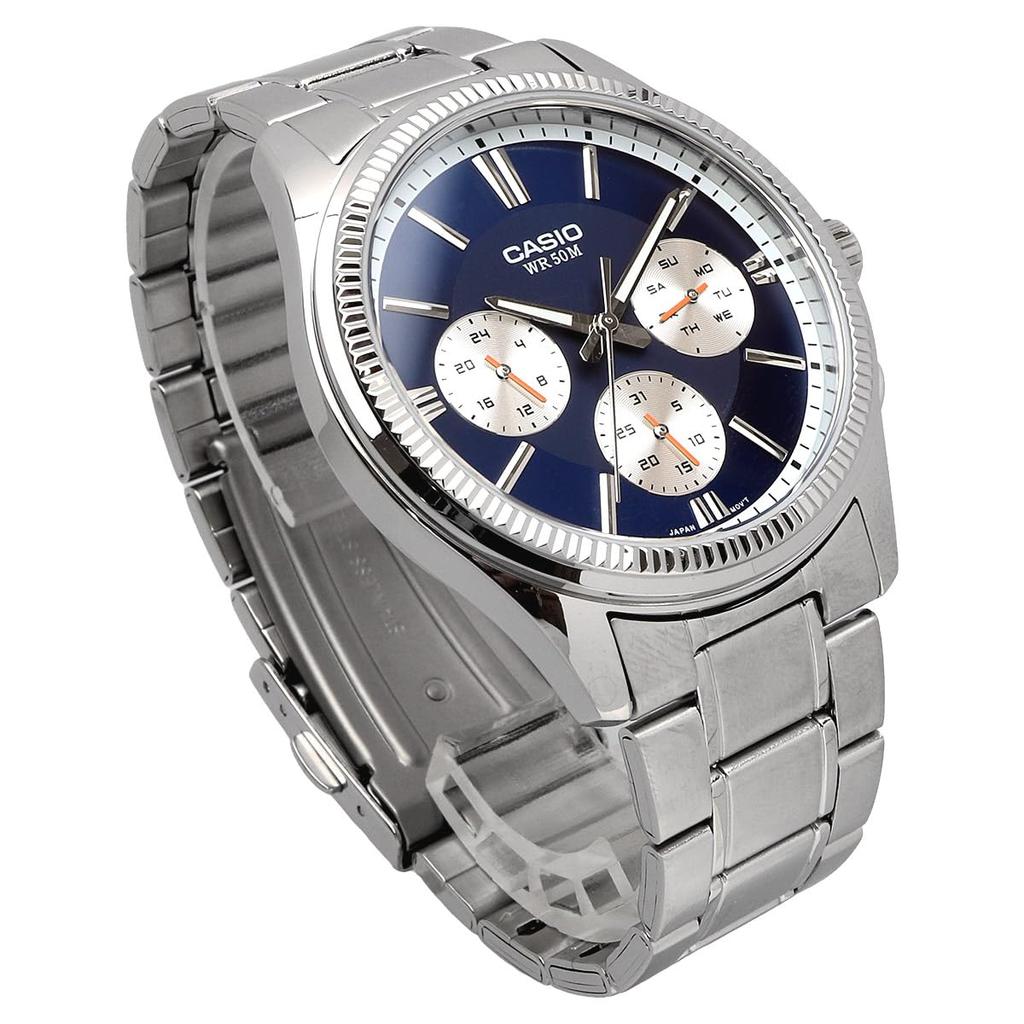 CASIO MTP-1375D-2A1V Standard Quartz Watch display Navy Multi-axis 24-hour for Men