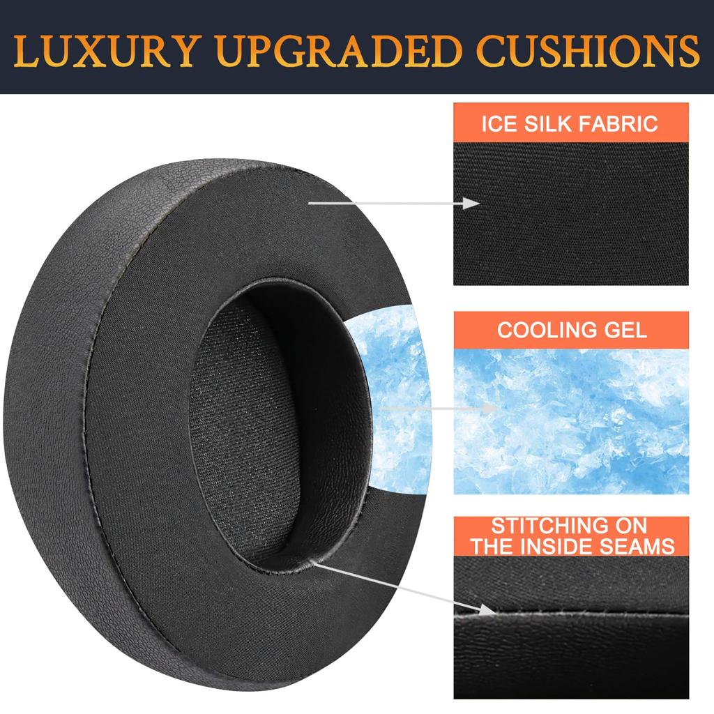 SOULWIT Cooling Gel Pads Ear Pads for Razer Man War Man O War Tournament Edition Gaming Headphones Replacement Pads Head Pads Ear Cushions Cooling