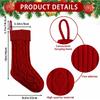 XIMISHOP 6PACK Christmas Stockings,18Inches Large Cable Knitted Stocking Personalized Xmas Hanging Stocking Decorations with Name Tags for Holiday
