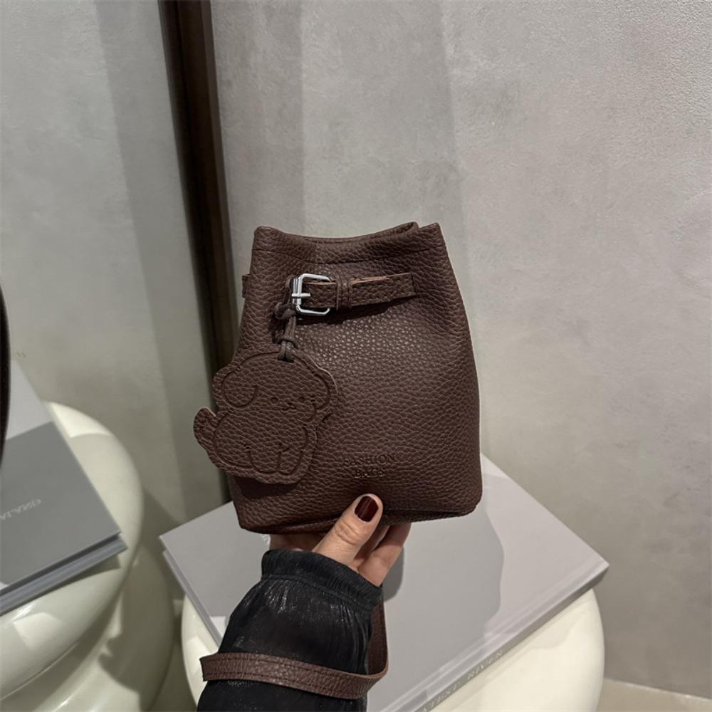 Pu Leather Basket Bag Designer Women's Shoulder Bag Fashionable Crossbody Bag Ladies