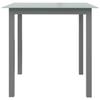 VidaXL Garden Table Light Grey 80x80x74 Cm Aluminium and Glass