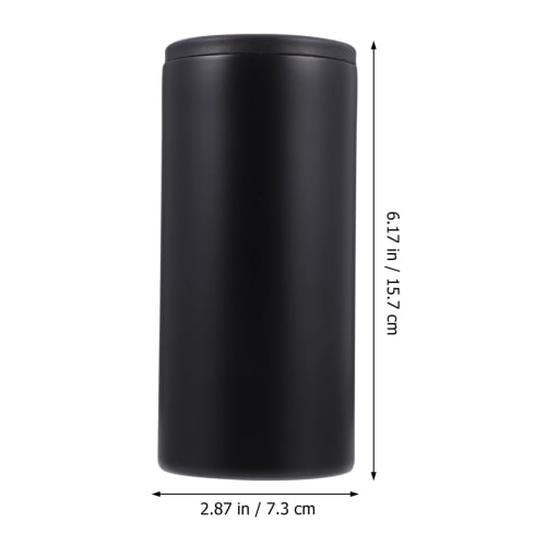 Cabilock Insulated Skinny Cooler for Beer, Hard Drinks, Double Wall Vacuum Insulated Drink Holder, Water Bottle, Insulated Mug, Black