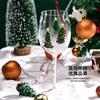 1pcs Christmas Series Red Wine Glasses Festival Cartoon Pattern Crystal Glass Cup Christmas Party Red Wine Champagne Glasses