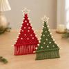 Holiday Tree Fiber Craft Set for 2 Hanging Projects with Soft Cotton Cord, Wooden Star Toppers, Beads and Dowels