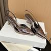 699-308 fairy style silver transparent hollow high heels new bag head thin heel sexy fashion single shoes women's shoes