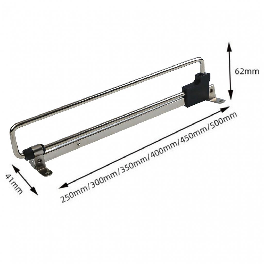 2 Pcs Retractable Adjustable Rods for Closet Space Saving Clothes Hangers