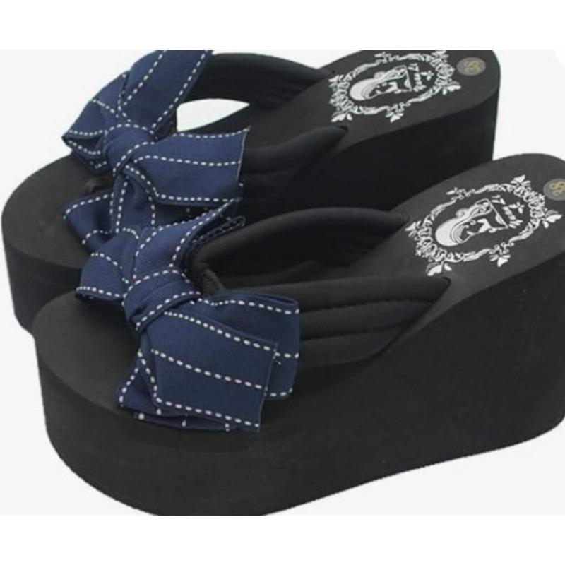 

Новые модные женские тапочки в стиле ретро с толстой подошвой и противоскользящим покрытием 41 синий