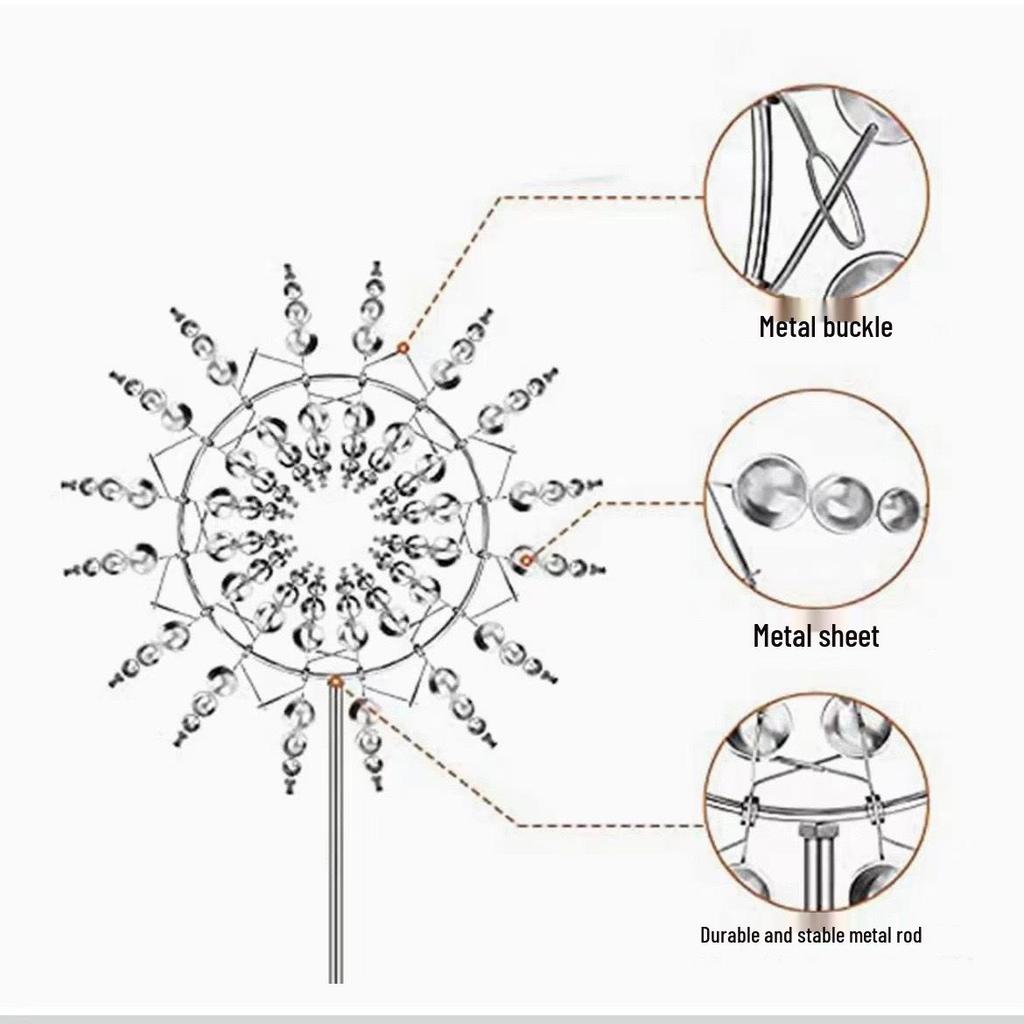Creative Metal Windmill Outdoor Garden Wrought Iron Decoration