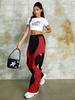 Rose Beauty A Rave Two Tone Cut Out Cargo Pants