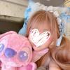 Sweet Lolita Cat Ear Headband With Bow Hair Accessory Women - Fluffy Faux Fur Hairband In Pink Blue Black