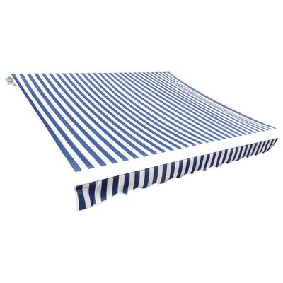 Vidaxl Awning Fabric, Blue-White, 500 X 300 Cm