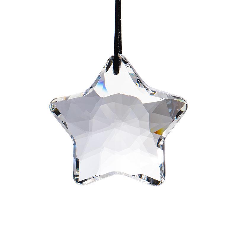Rhombus Crystal Glass Sun Catcher Pendant Christmas Ornament