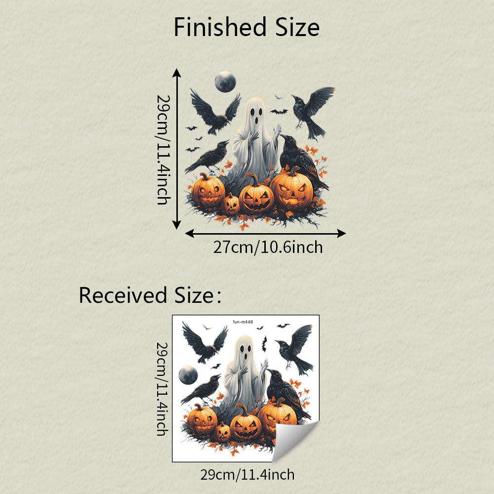 

Хэллоуин Призрак Тыква Ворона Наклейки для Ванной Комнаты Туалета для Украшения