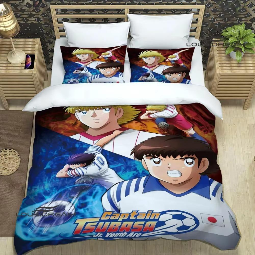 Captain Tsubasa Cartoon Bedding Sets Exquisite Bed Supplies Set Duvet Cover Bed Comforter Set Bedding Set Luxury Birthday Gift