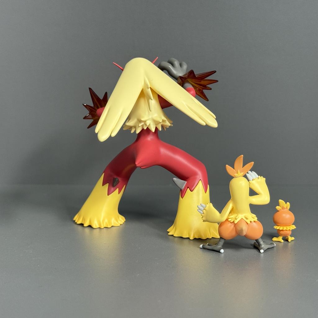 Anime Game Surroundings Figurine Toys Evolution Group Action Figures Collectible Models Fire Chick Strong Chicken Decoration