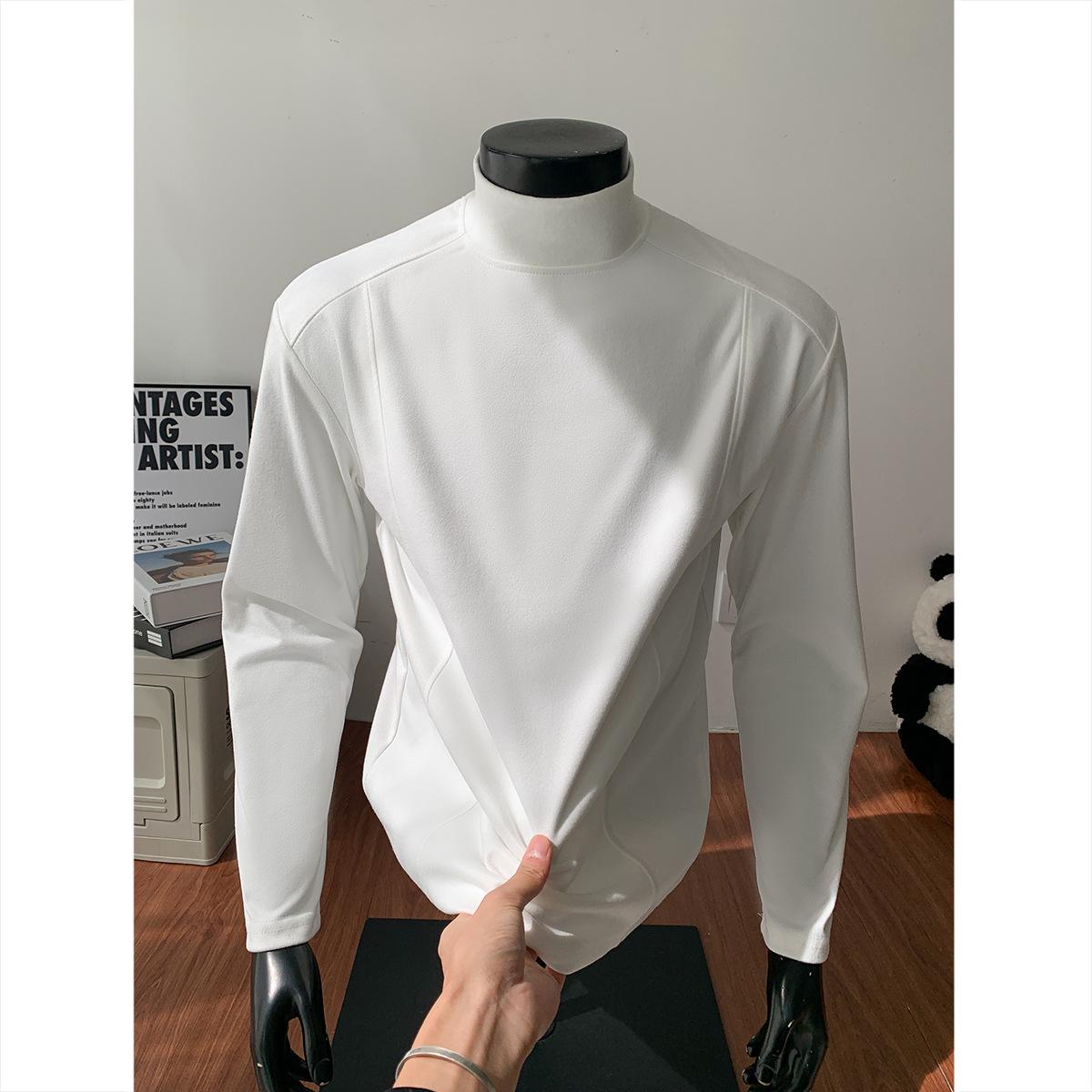 Men s Plus Size High Neck Fleece-Lined Sweatshirt for 2025 Autumn/Winter L