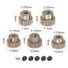Uxcell 64P Pinion Gear Set, 3.175mm (1/8") Shaft, 26T, 27T, 28T, 29T, 30T, Aluminum Alloy Motor Gears for 1/10 RC Car (Set of 5)