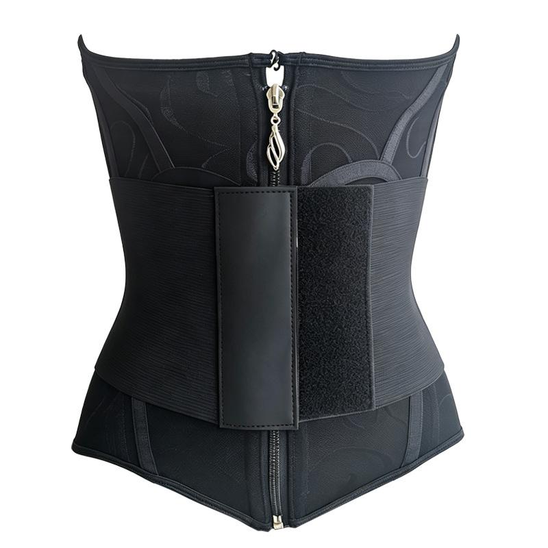 Double Layer Golden Zipper Velcro Waist Trainer Abdomen Shaping Waist Support Girdle