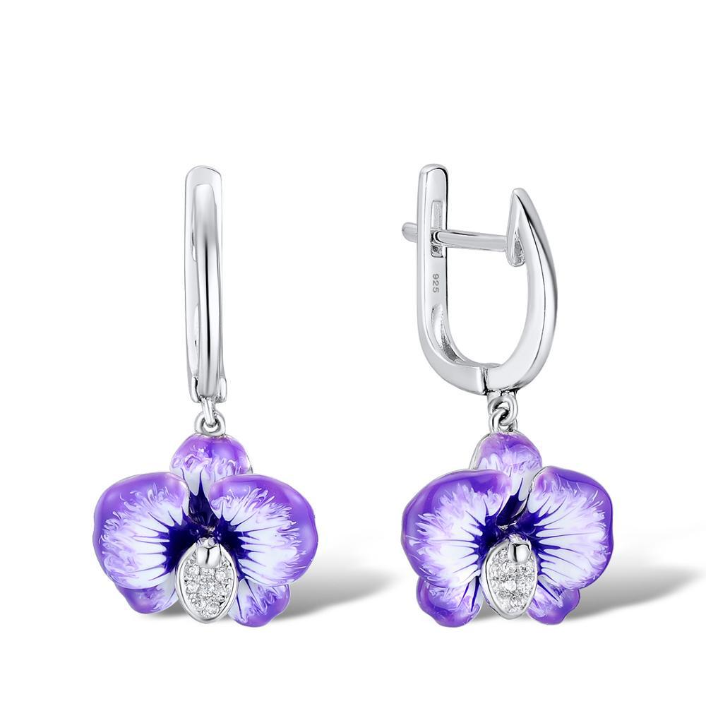 High Quality Enamel Girl's Earring Ring Sets Luxury For Women Enamel Earring Ring Fine Jewelry Gift