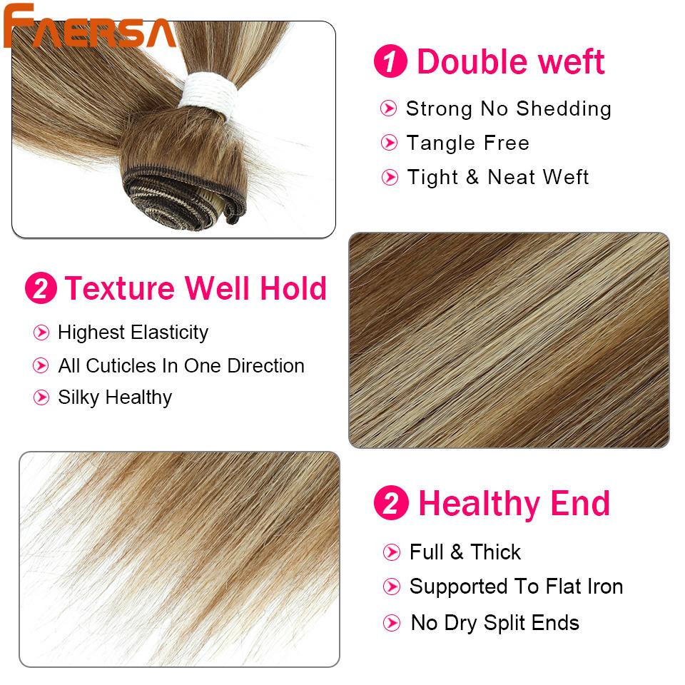 Long Hair Weaving Blonde 613 Bundles Synthetic Straight Ombre Blonde Red Brown High Temperature Fiber Hair Extensions For Women