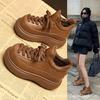 HS66082B Thick-soled Inner Height Increase and Velvet Fashion Versatile Women's 2026 Autumn and Winter New Casual Shoes