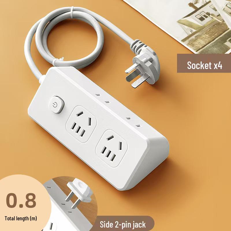 Multi-Port Triangular Power Strip with USB & Cord for Dorms