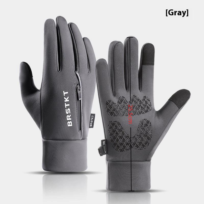 New Full Fingers Gloves Touch Screen Gloves 3 Layers Of Thickening Sports Ski Gloves Winter Outdoor Warm Cycling Gloves