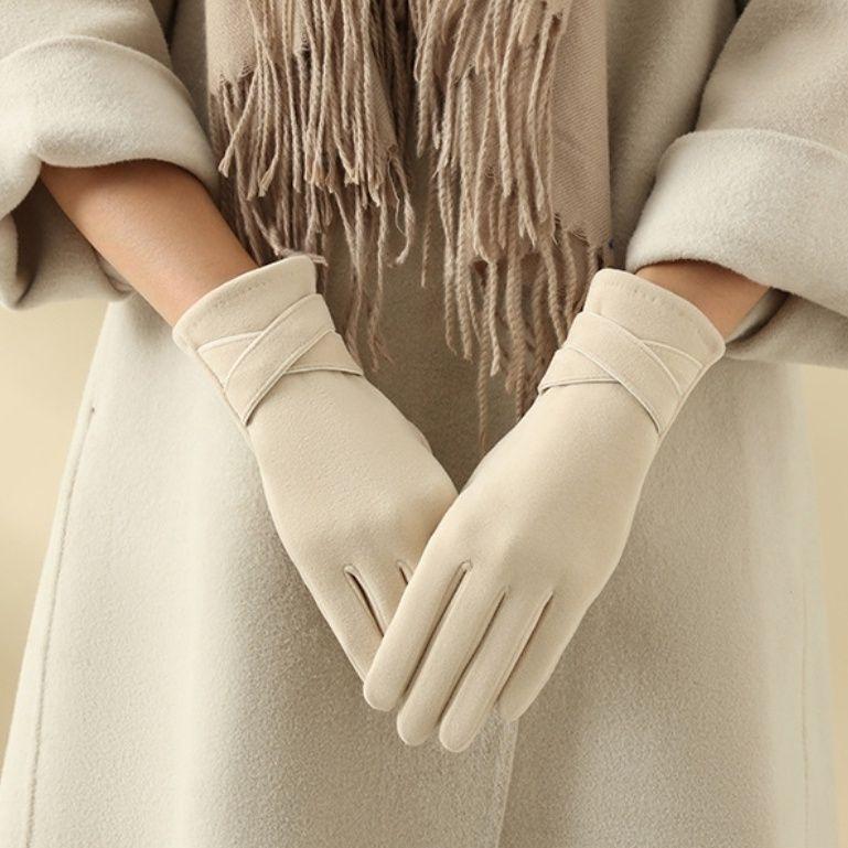 Gloves Women's Winter Warm Windproof Cold Riding Can Touch Screen Cute Women's Gloves