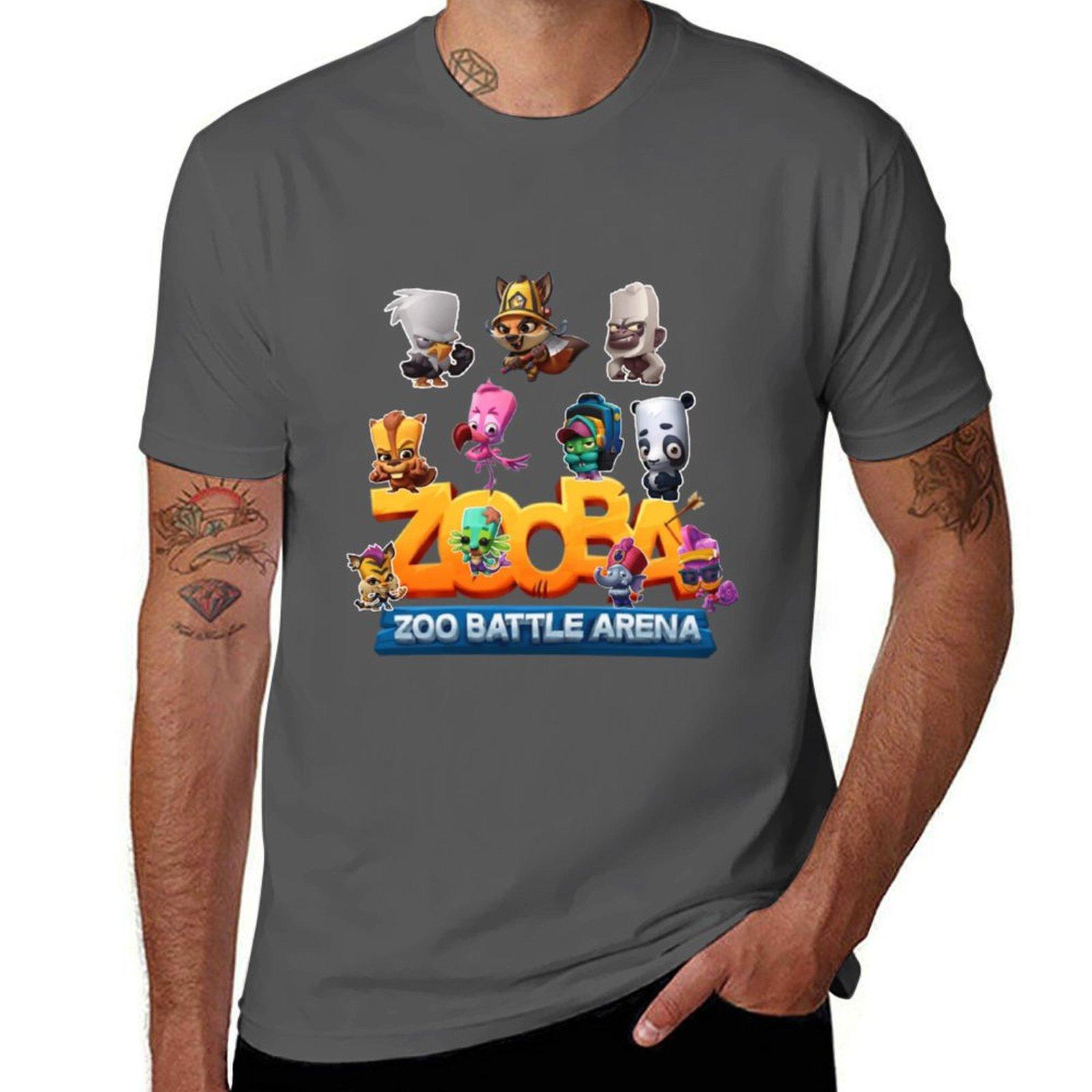 

zooba T-Shirt anime summer clothes for a boy shirts graphic tees T-shirts for men cotton 2XL