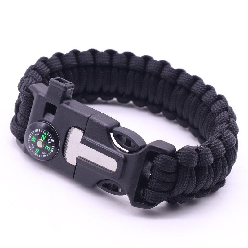 Wildnis Überleben Paracord Armband: War Wolf Spezialkräfte Multifunktionale Rettungsleine für Abenteuer im Freien